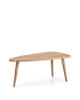 Журнальный столик Duvani из массива акации с выбеленной отделкой Ø110 x 60 La Forma (ex Julia Grup)