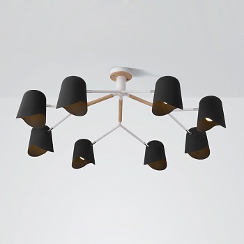 Люстра на штанге NOTCH D110 Black by ImperiumLoft