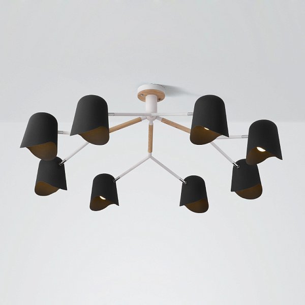 Люстра на штанге NOTCH D110 Black by ImperiumLoft