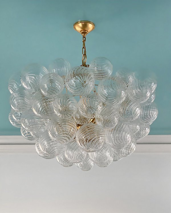 Большая стеклянная люстра Алисия [L] Louvre Home LHLCH420324SWL