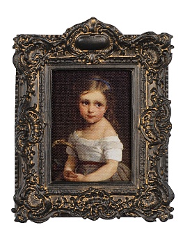 Картина в раме Девочка, масло, под старину Glasar 28-322