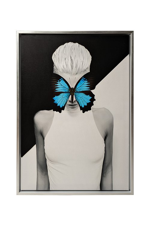 Постер "Девушка с бабочкой" Garda Decor 89VOR- BUTTERFLY/GIRL