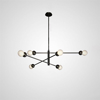 Люстра на штанге SALME L6 B Black by ImperiumLoft