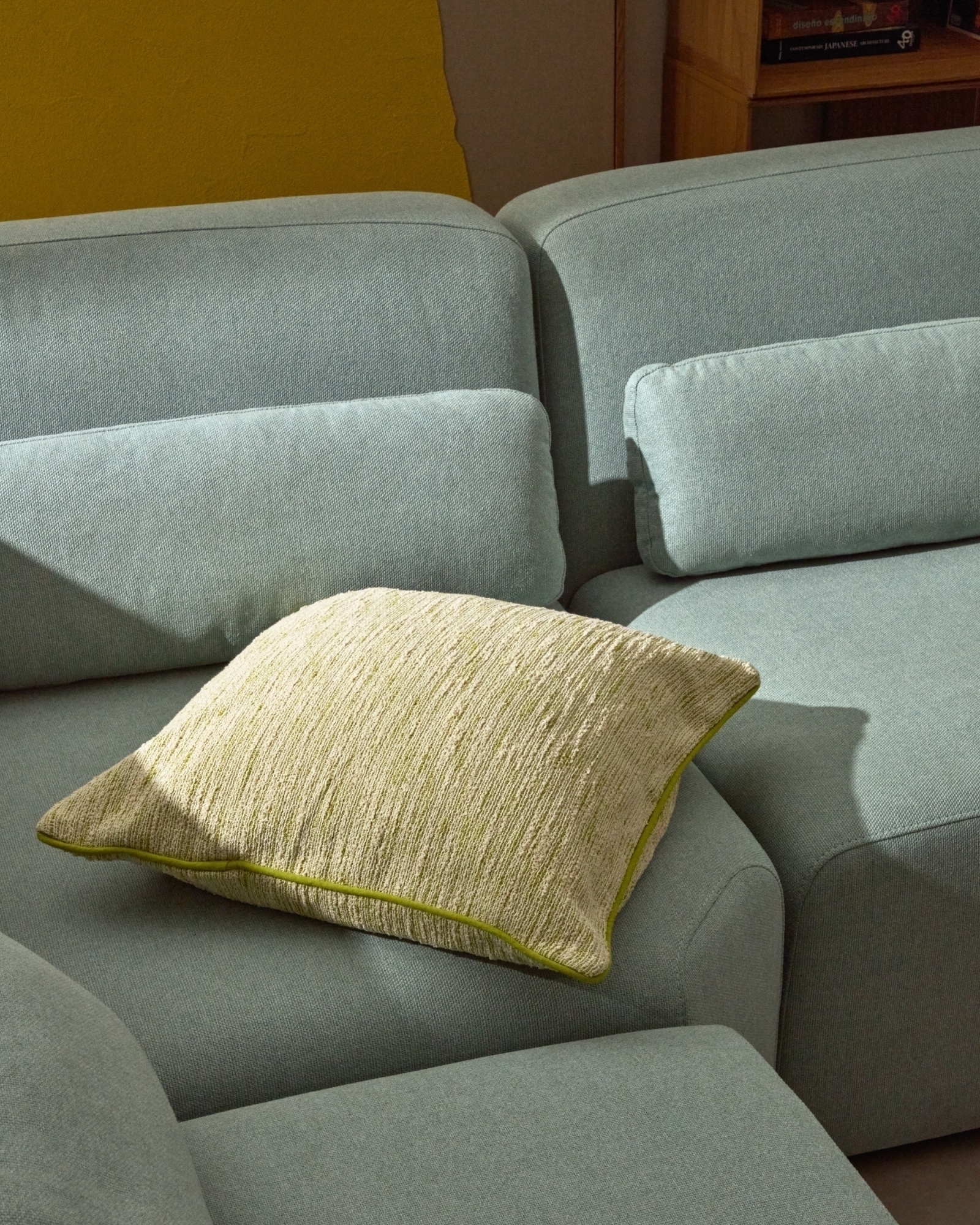 Чехол для подушки  Brisella из жаккарда зелёного цвета 45 x 45 см La Forma (ex Julia Grup)