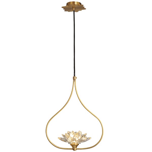 Хрустальный светильник Цветок Лотоса Lotus flower Clear Glass pendant lamp A by ImperiumLoft
