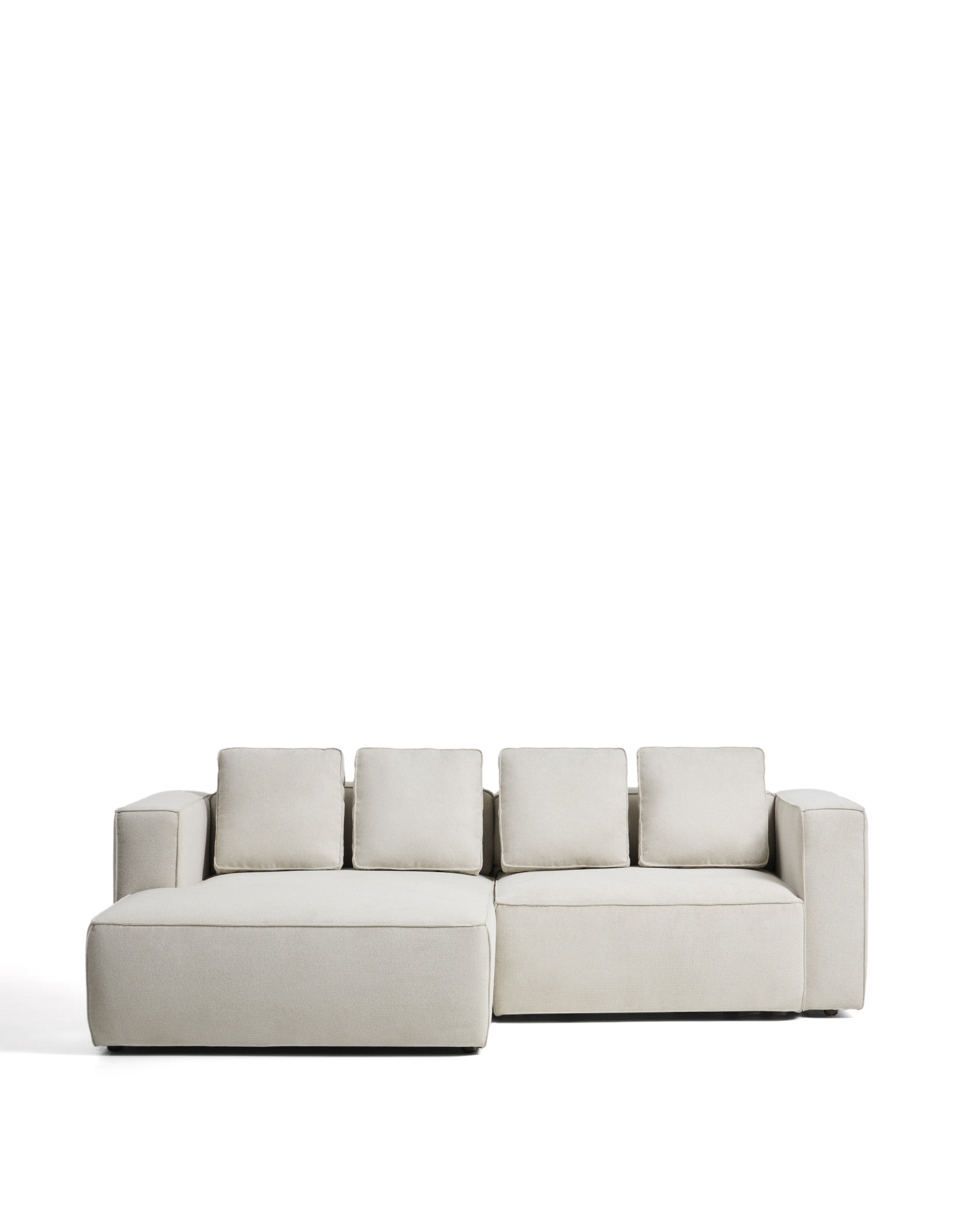 Диван-кровать Marela бежевый шенилл 3-местный с кушеткой слева 236 см La Forma 447765