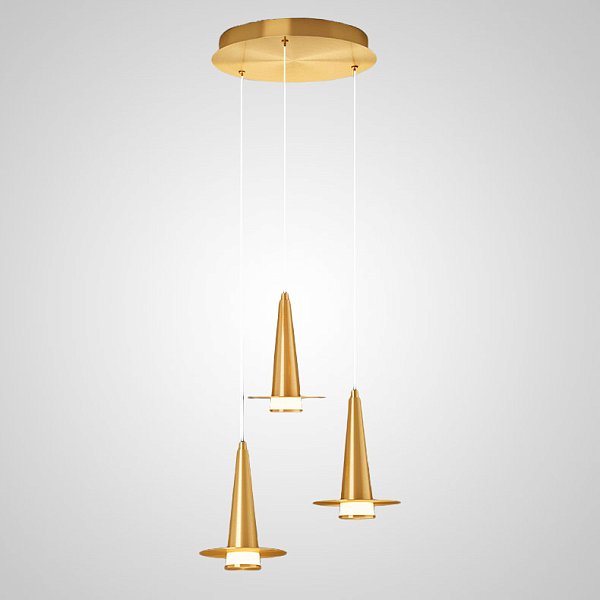 Подвесной светильник CURTISS MORE L3 Brass Диск by ImperiumLoft