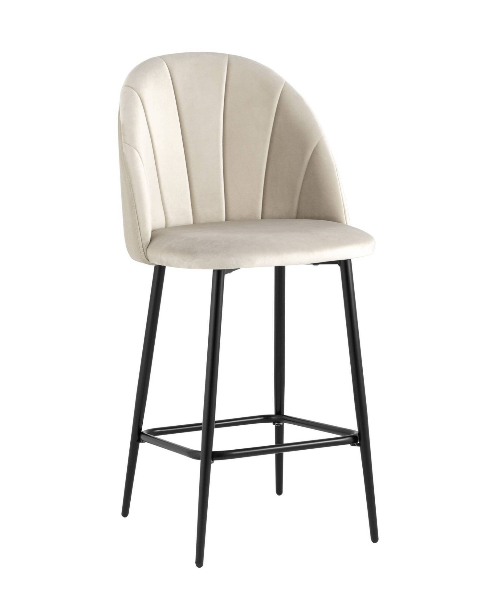 Стул полубарный Логан велюр бежевый Stool Group