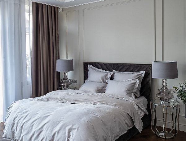 Пододеяльник сатиновый "Мечты" 230х210см серый Garda Decor 107TD-D0033G-POD MECH SER