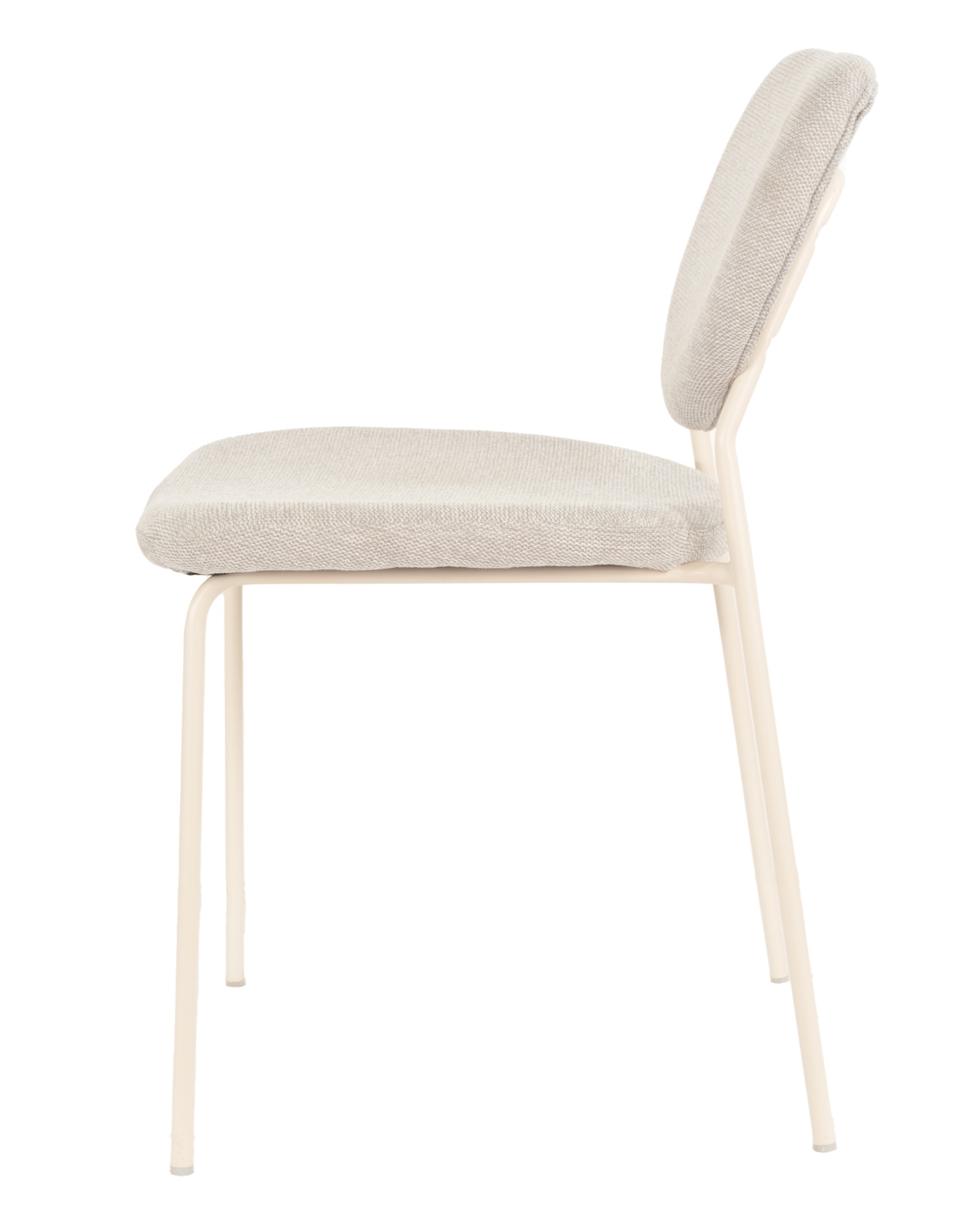 Стул обеденный Gigi шенилл серый белые ножки Stool Group