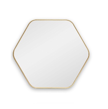 Hexagon S Gold Зеркало в тонкой раме Smal Art-Zerkalo SM154GL