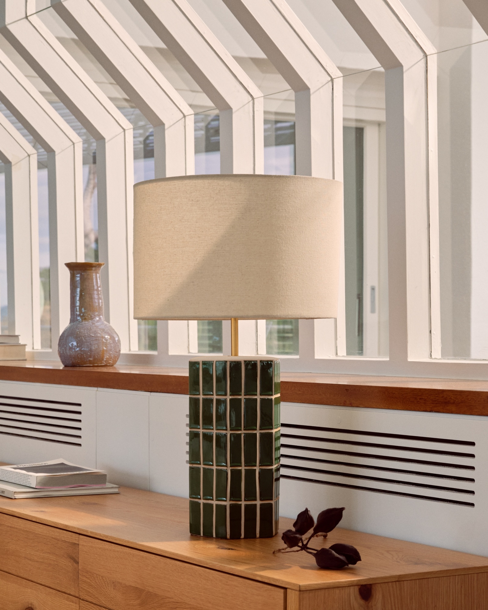 Rue Настольная лампа из зеленой керамики La Forma (ex Julia Grup)