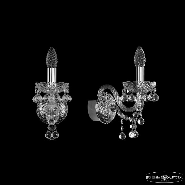 Бра хрустальные 1409B/1/141 Ni Bohemia Ivele Crystal