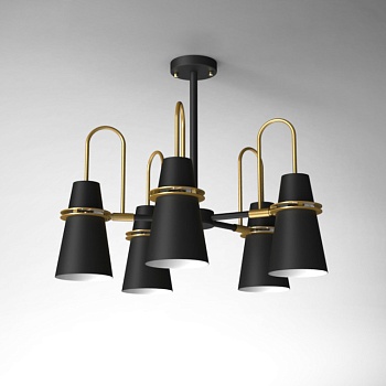 Люстра на штанге REINAR A D64 Black by ImperiumLoft