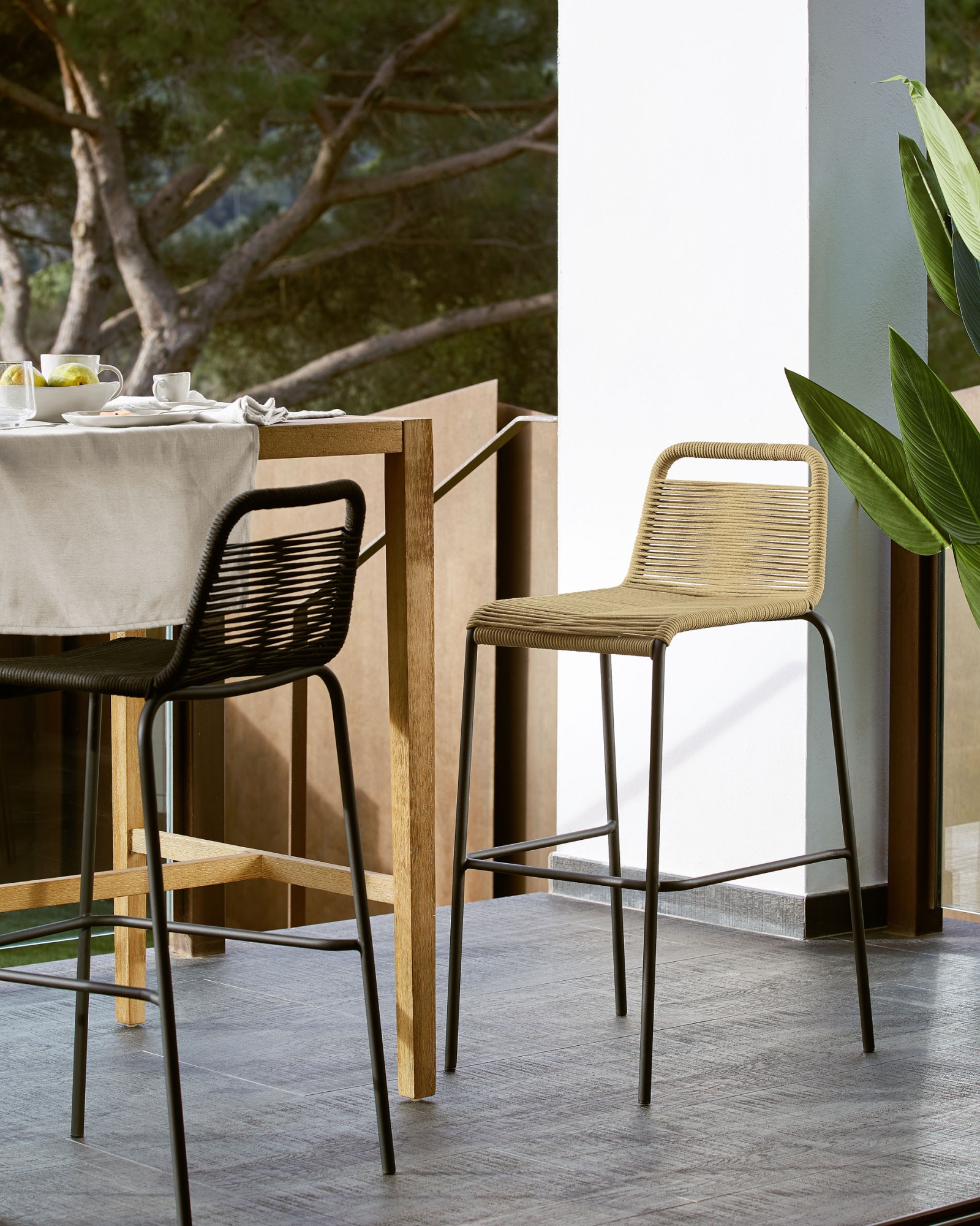 Барный стул Glenville 74 см бежевый La Forma (ex Julia Grup)