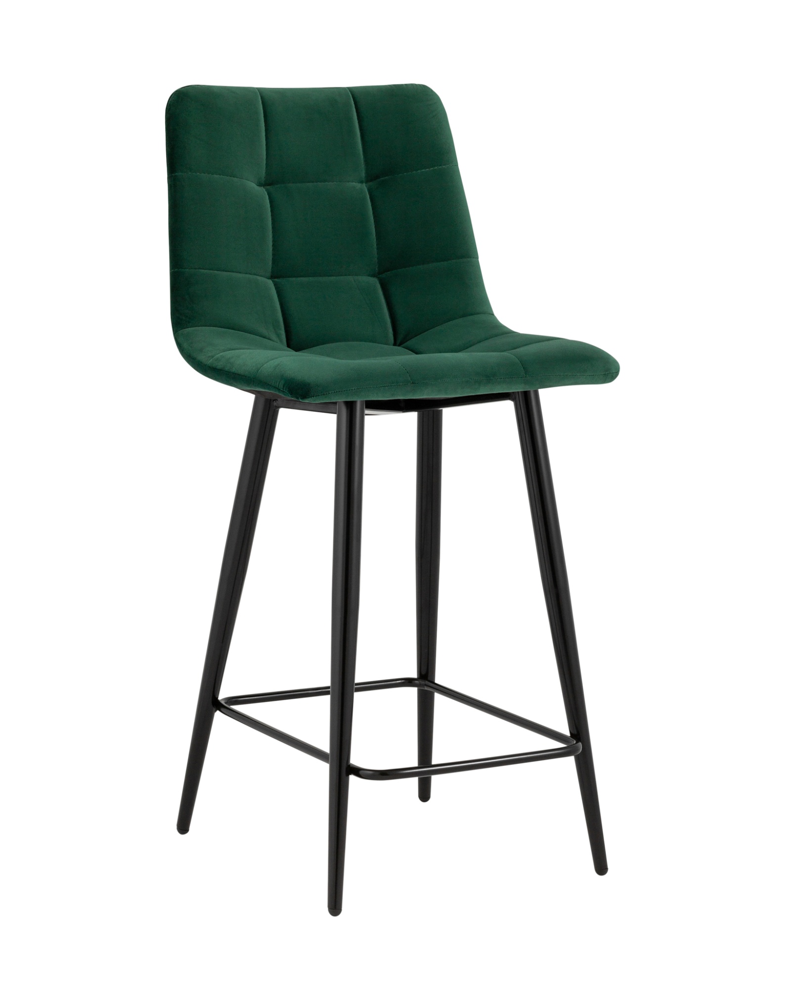 Стул полубарный Джанго велюр зелёный высота сиденья 60 см Stool Group