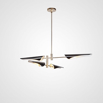 Подвесная люстра BEAM 4 Черный by ImperiumLoft