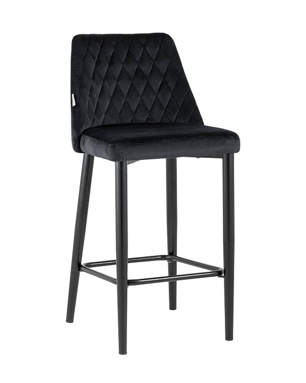 Стул полубарный Диего велюр черный Stool Group
