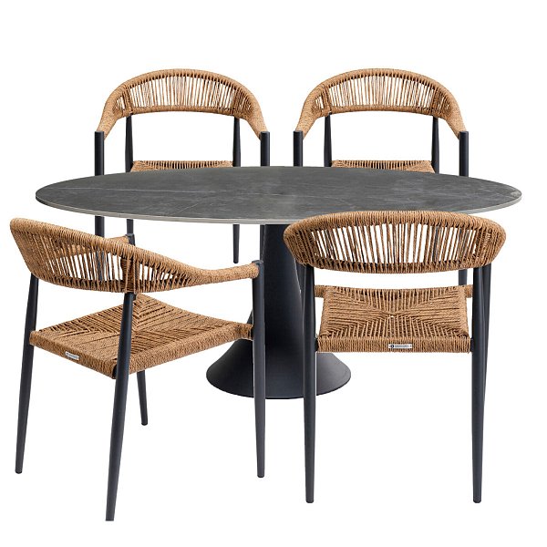 Комплект уличной мебели Palma Possibilita 180cm Nature 5/Set KARE 47438