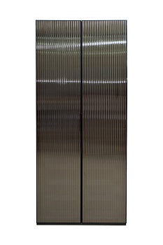 Шкаф Alto двухдверный с выдвижными ящиками цвет серый кобальт Garda Decor GD-10012-6-2(риф)