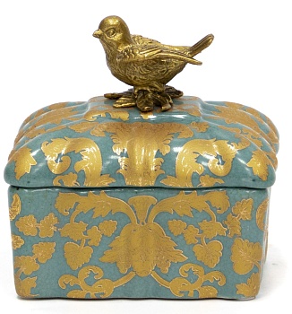 Шкатулка с птичкой Glasar 31G2488/B933C/NB4199