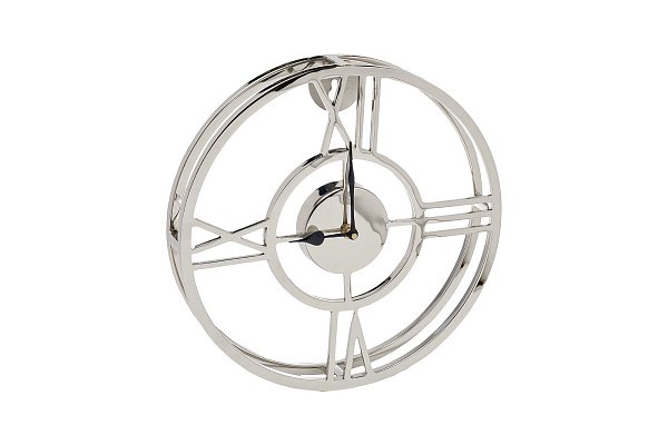 Часы настенные металлические круглые хром Garda Decor 94PR-22355