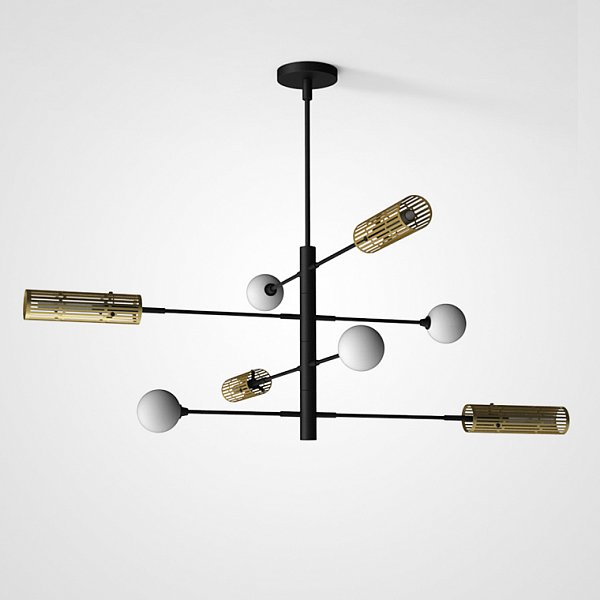 Люстра на штанге SWAY D130 8 lamps by ImperiumLoft
