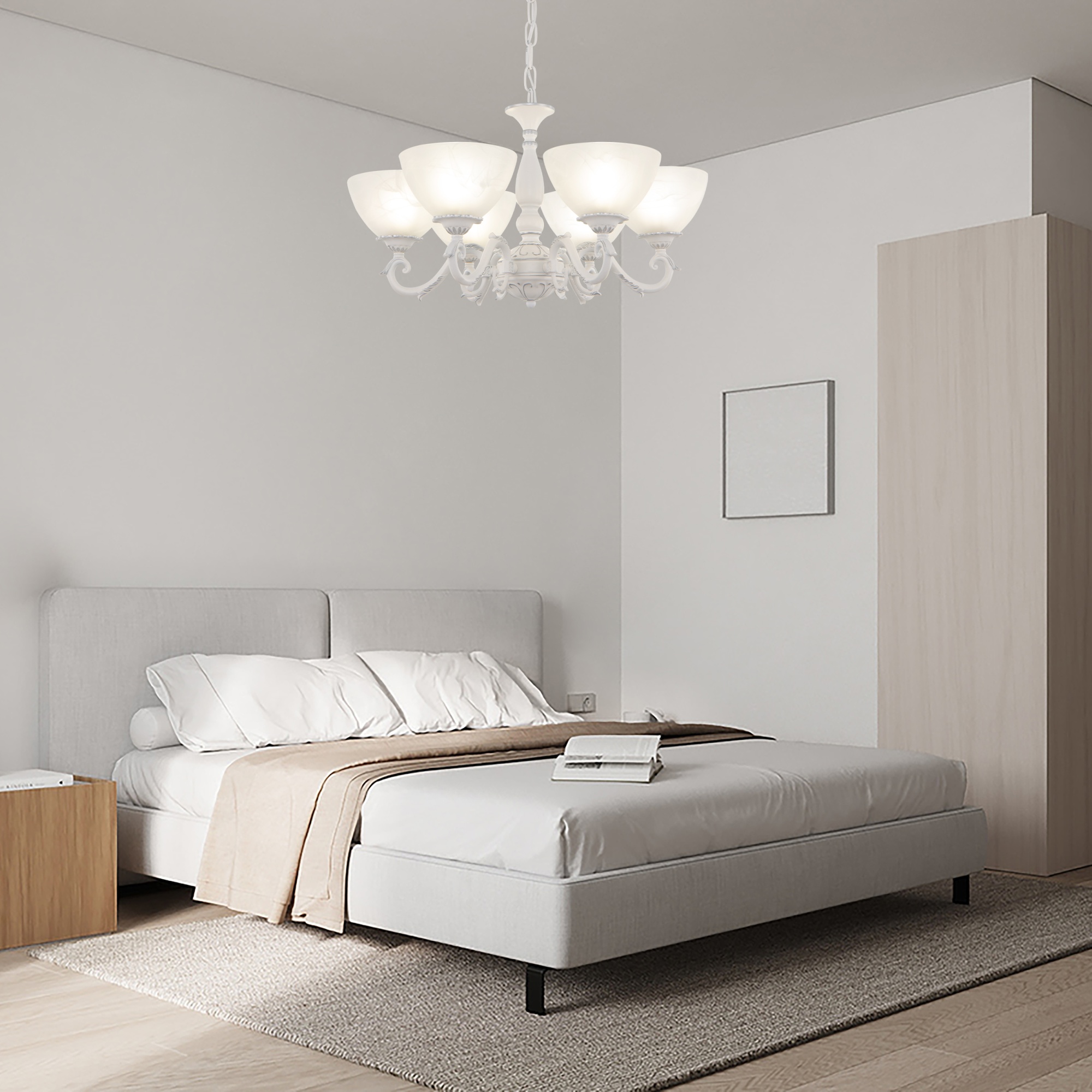 Люстра с плафонами 340518/6 WT+SL Arte Milano