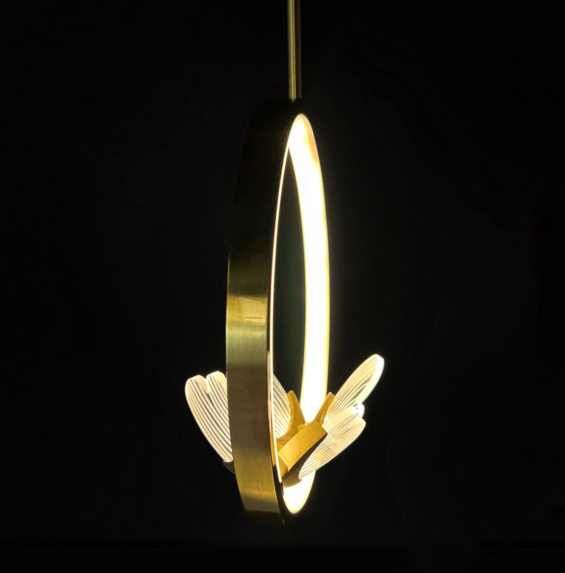 Подвесной светильник BABETTA RING 1 L320 brass 4000К by ImperiumLoft