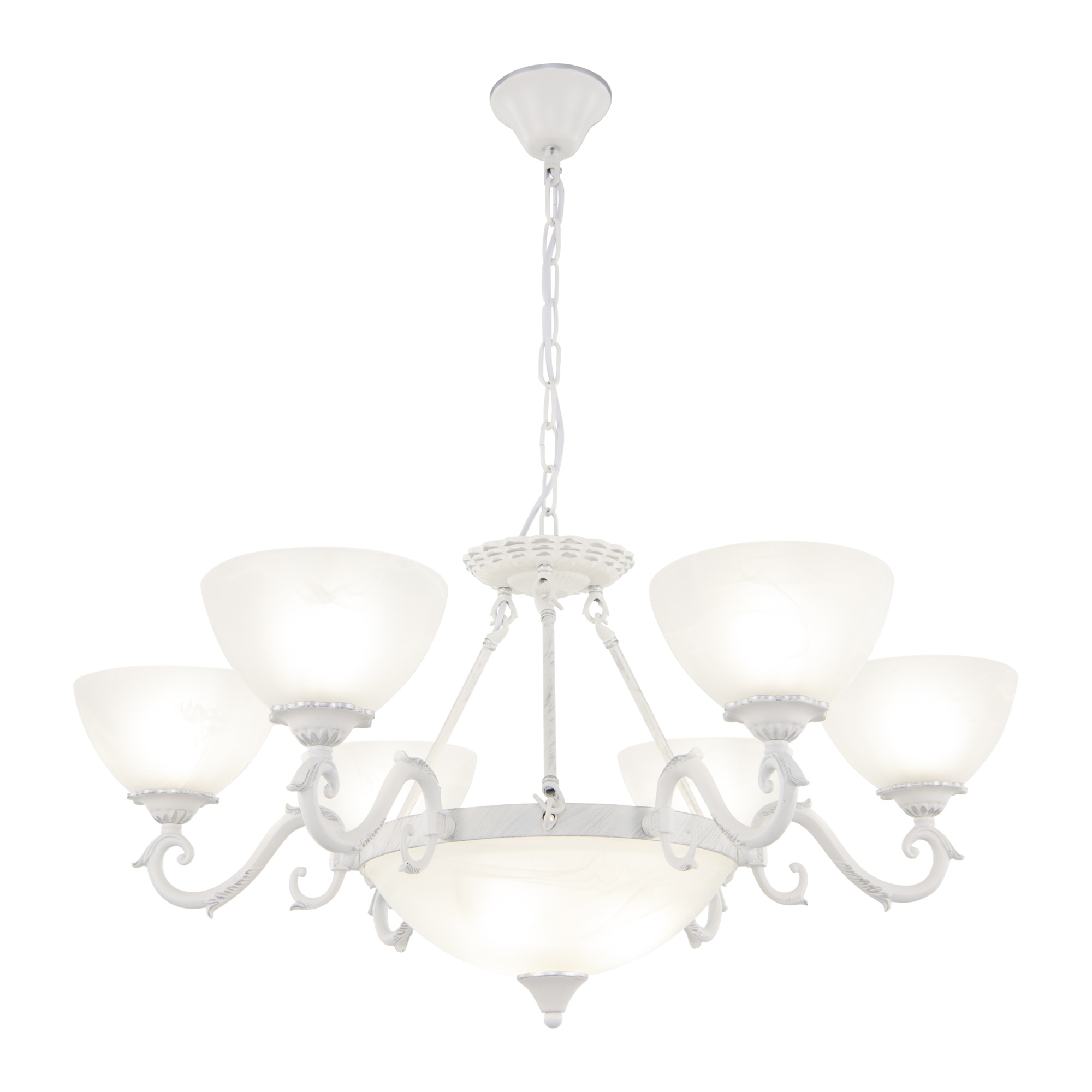 Люстра с плафонами 340518/6-3 WT+SL Arte Milano