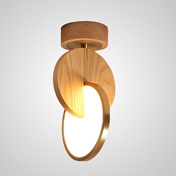 Потолочный светильник GLATT WOOD CH Light brown by ImperiumLoft