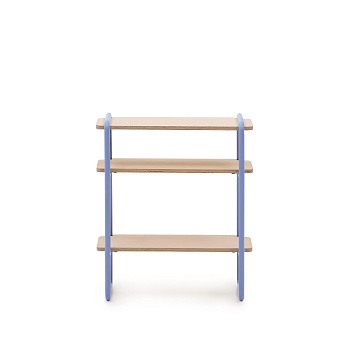 Стеллаж из ясеневого шпона цвета Tinn с синей металлической конструкцией, 70 x 60 La Forma (ex Julia Grup)