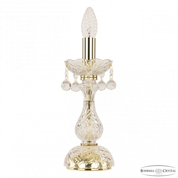 Настольная лампа с хрустальными подвесками 108L/1-27 G Bohemia Ivele Crystal