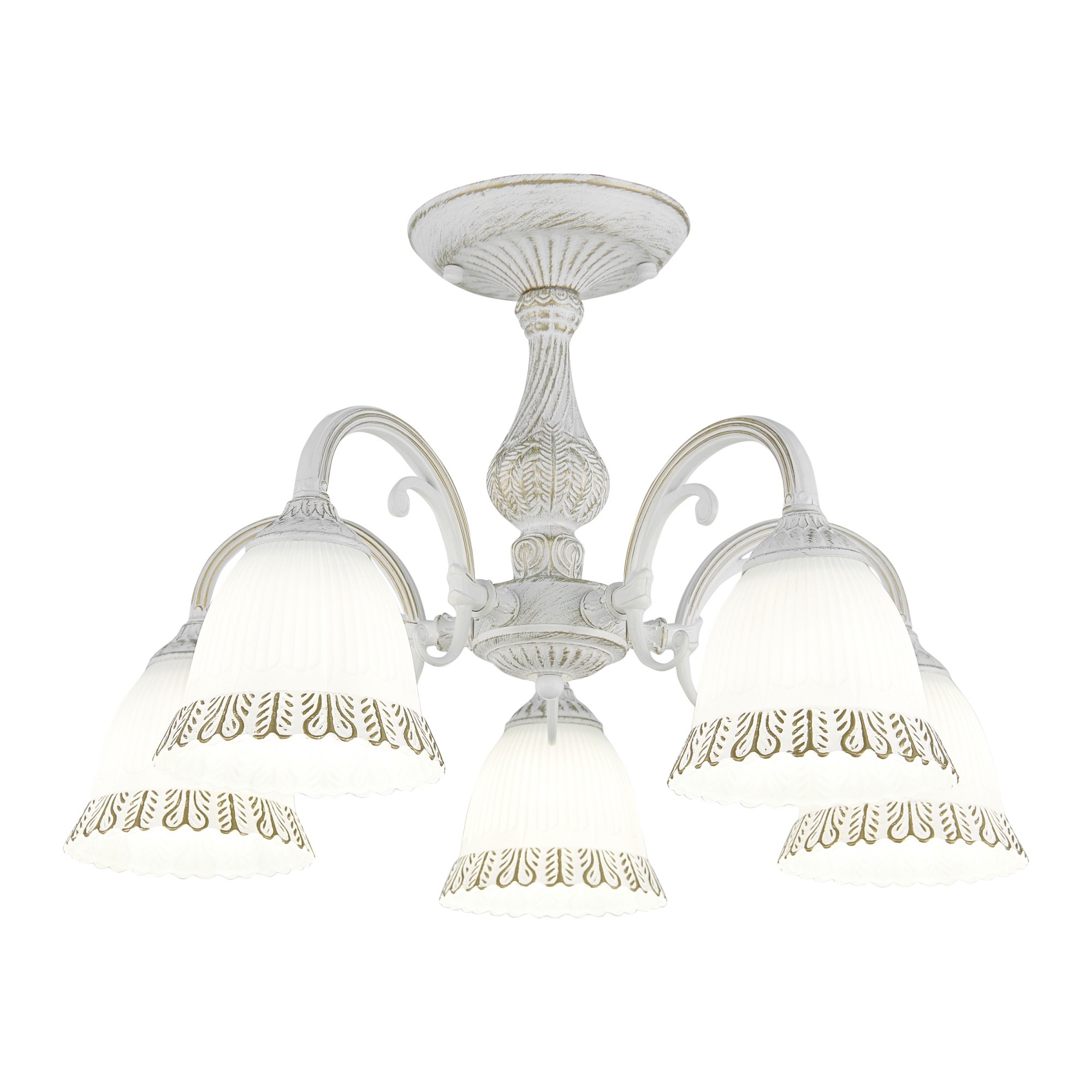 Люстра с плафонами 347410/5 WT+G Arte Milano