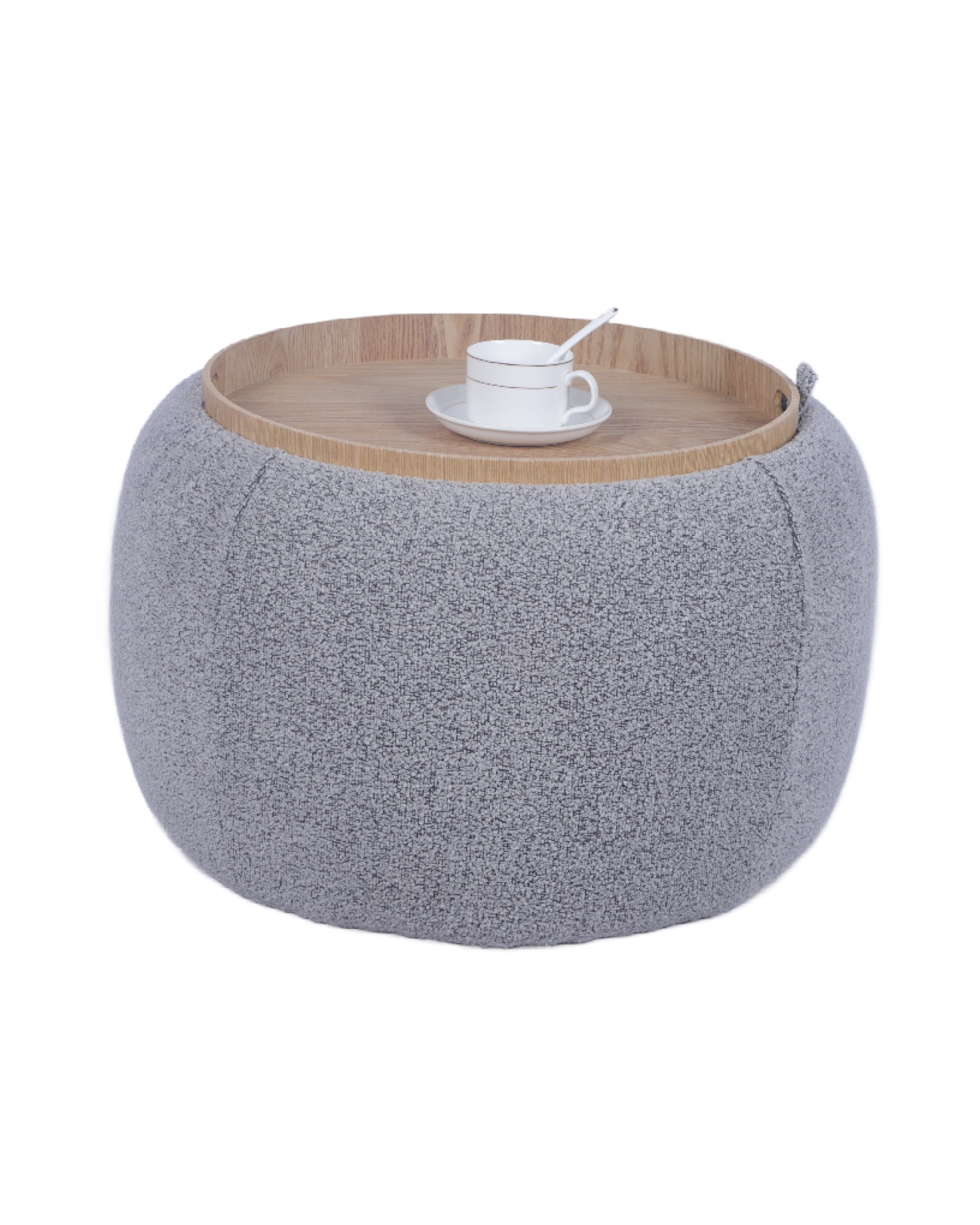 Пуф-столик Люкке с ящиком серый Stool Group