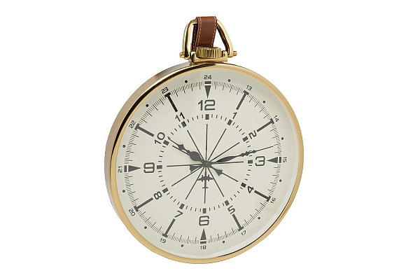 Часы настенные круглые на подвесе золотые Garda Decor 79MAL-5769-65G