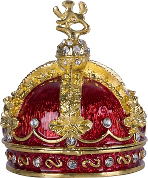 Шкатулка для драгоценностей со стразами Корона Glasar 39-081