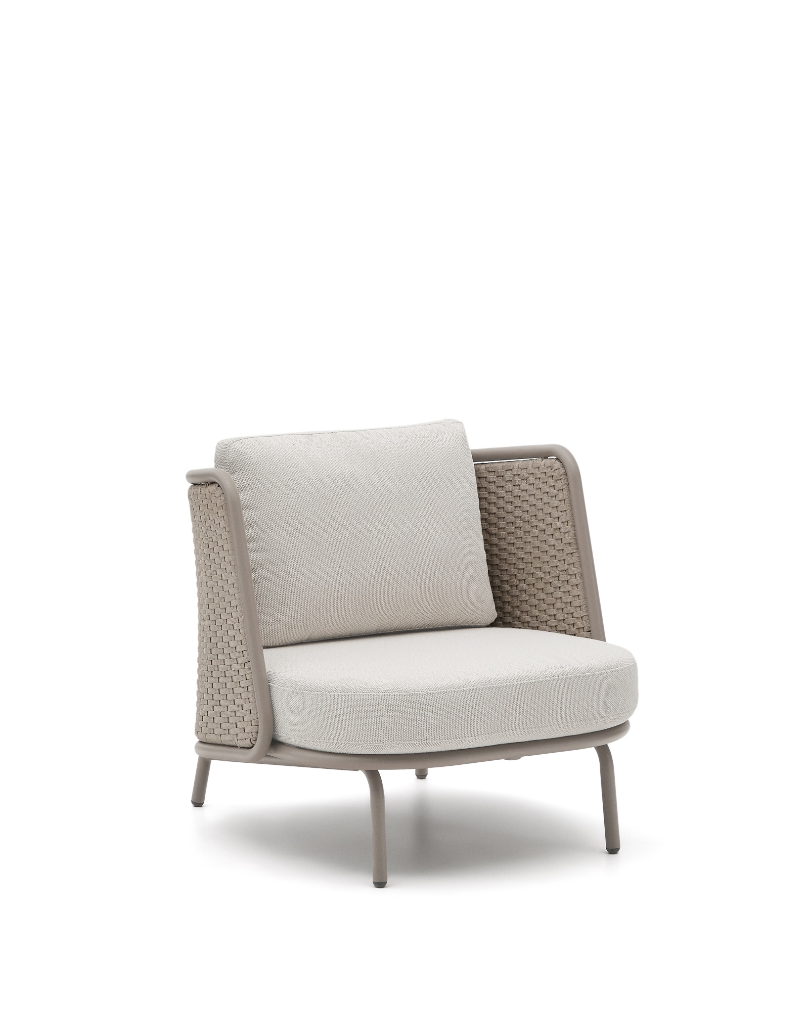 Уличное кресло Sedalis из алюминия и серо-коричневой веревки La Forma (ex Julia Grup)