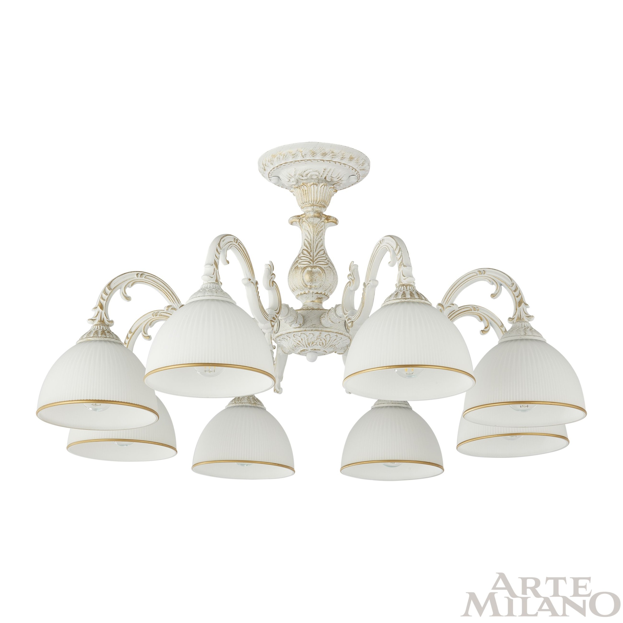 Люстра с плафонами 346410/8 WT+G Arte Milano