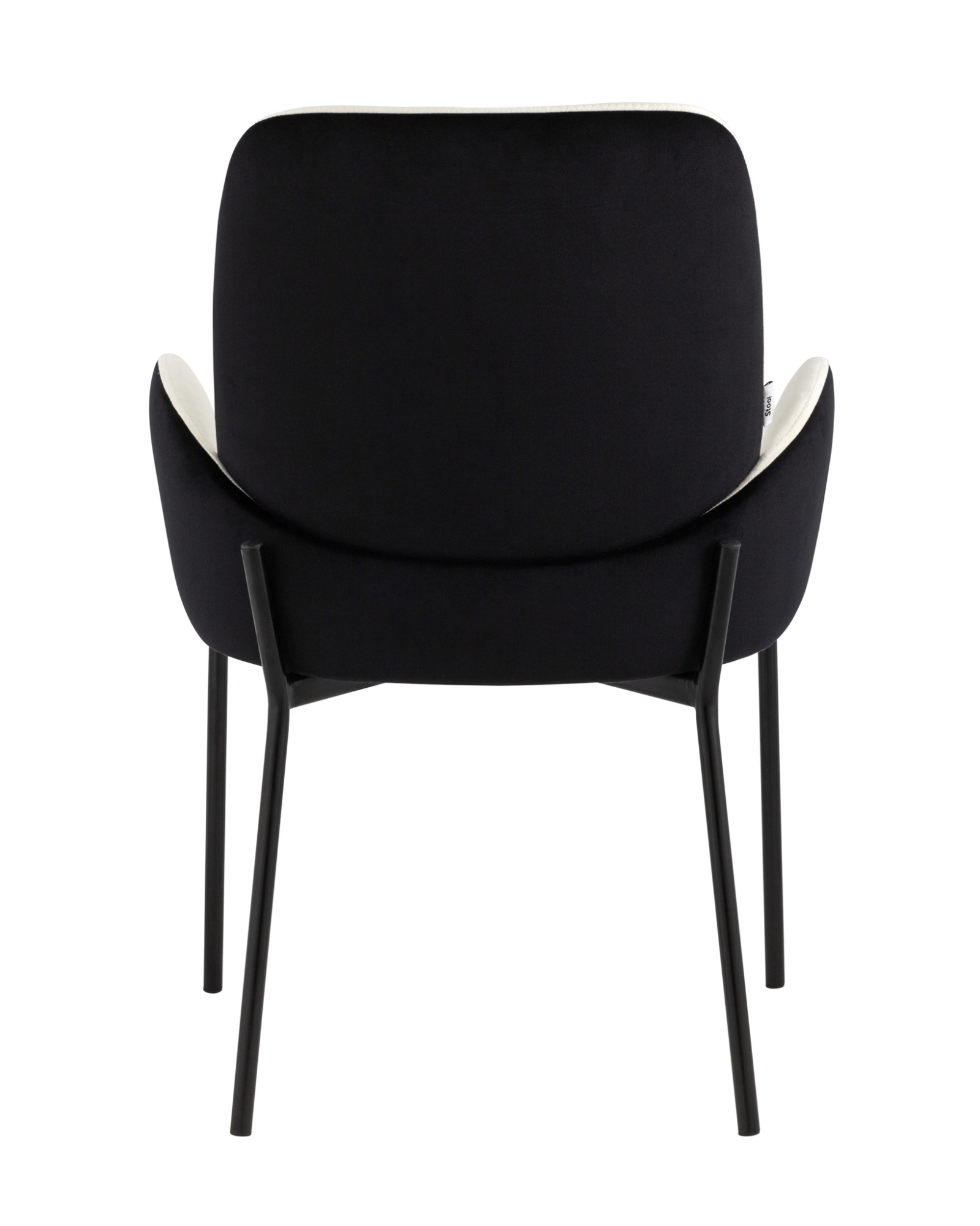 Стул Дивора велюр молочный с черной спинкой Stool Group