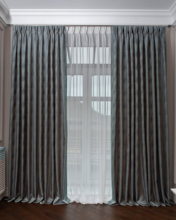 Портьера FIJI бирюзовая 275*260 Garda Decor 121GD-00024