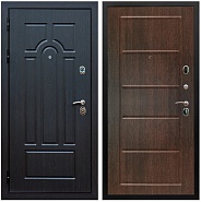 Дверь входная Graf Эврика МДФ 10 мм ФЛ-58 Венге / МДФ 6 мм ФЛ-39 Венге