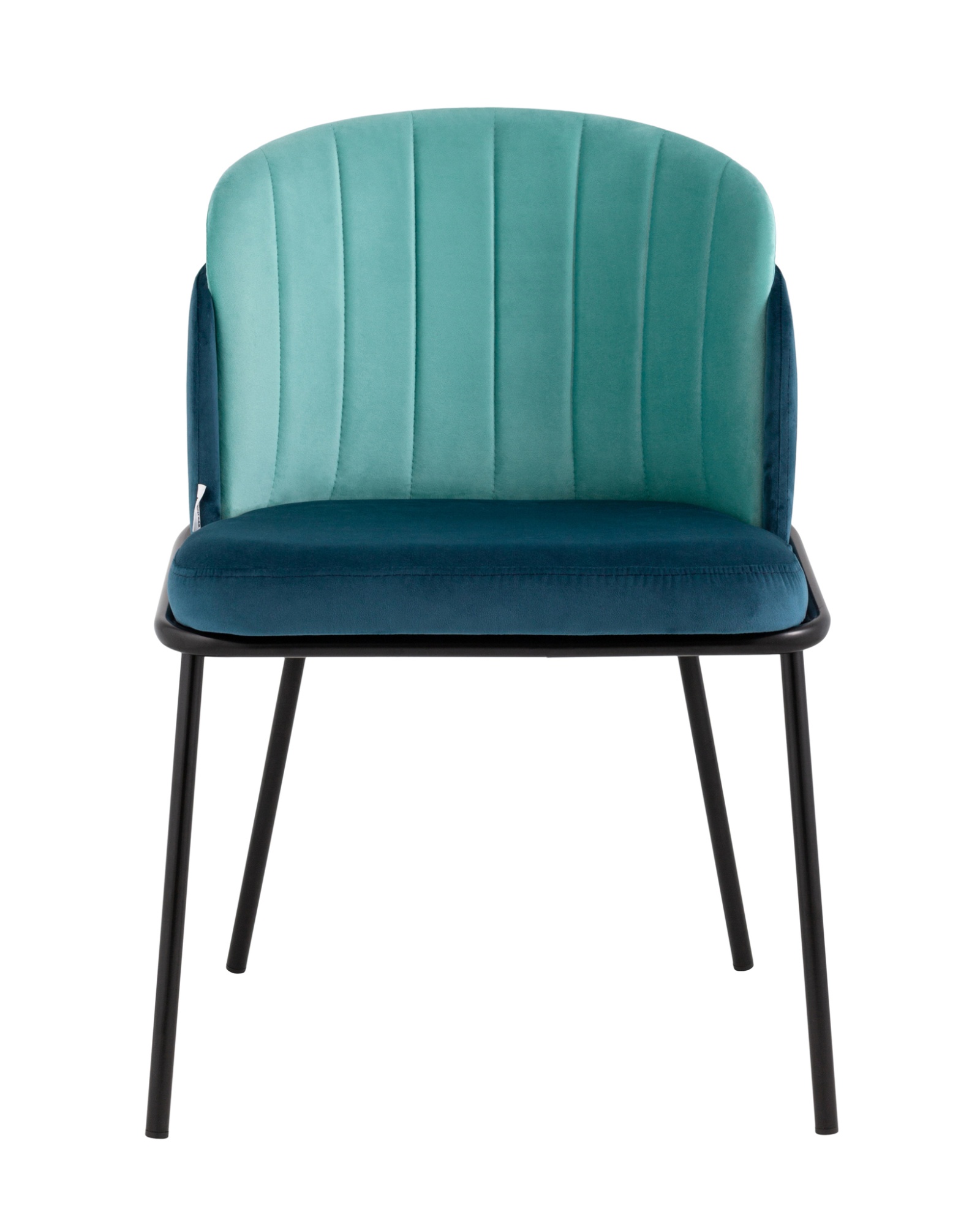 Стул Дабл велюр синий с голубой вставкой Stool Group