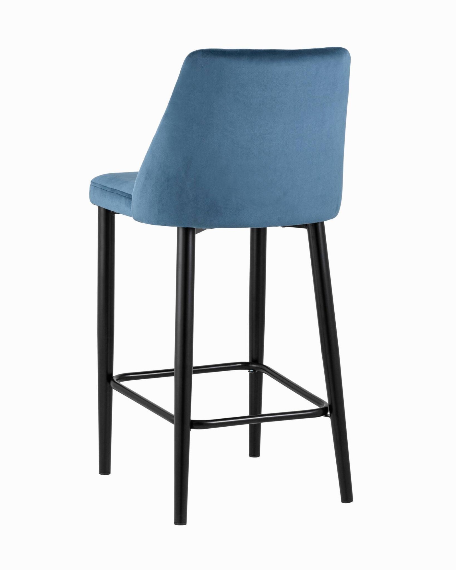 Стул полубарный Диего велюр пыльно-синий Stool Group