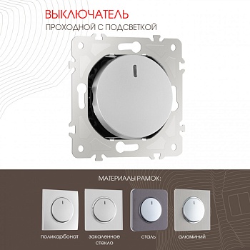 Выключатель Arte Milano 202.33-1.silver