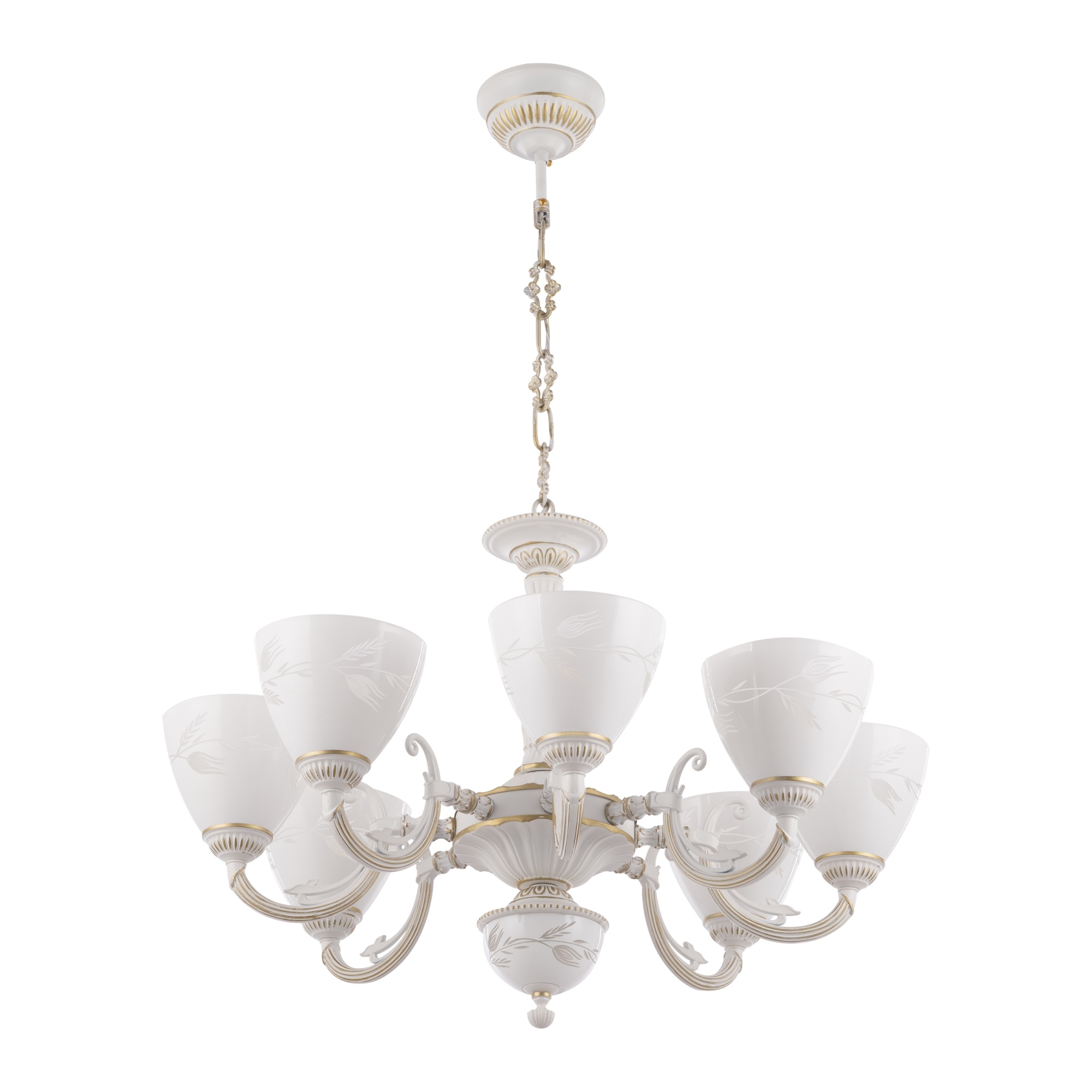 Люстра с плафонами 343659/8 WT+G Arte Milano