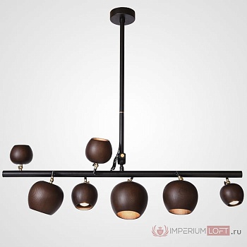 Подвесной реечный светильник CONNY L7 Dark brown ball by ImperiumLoft