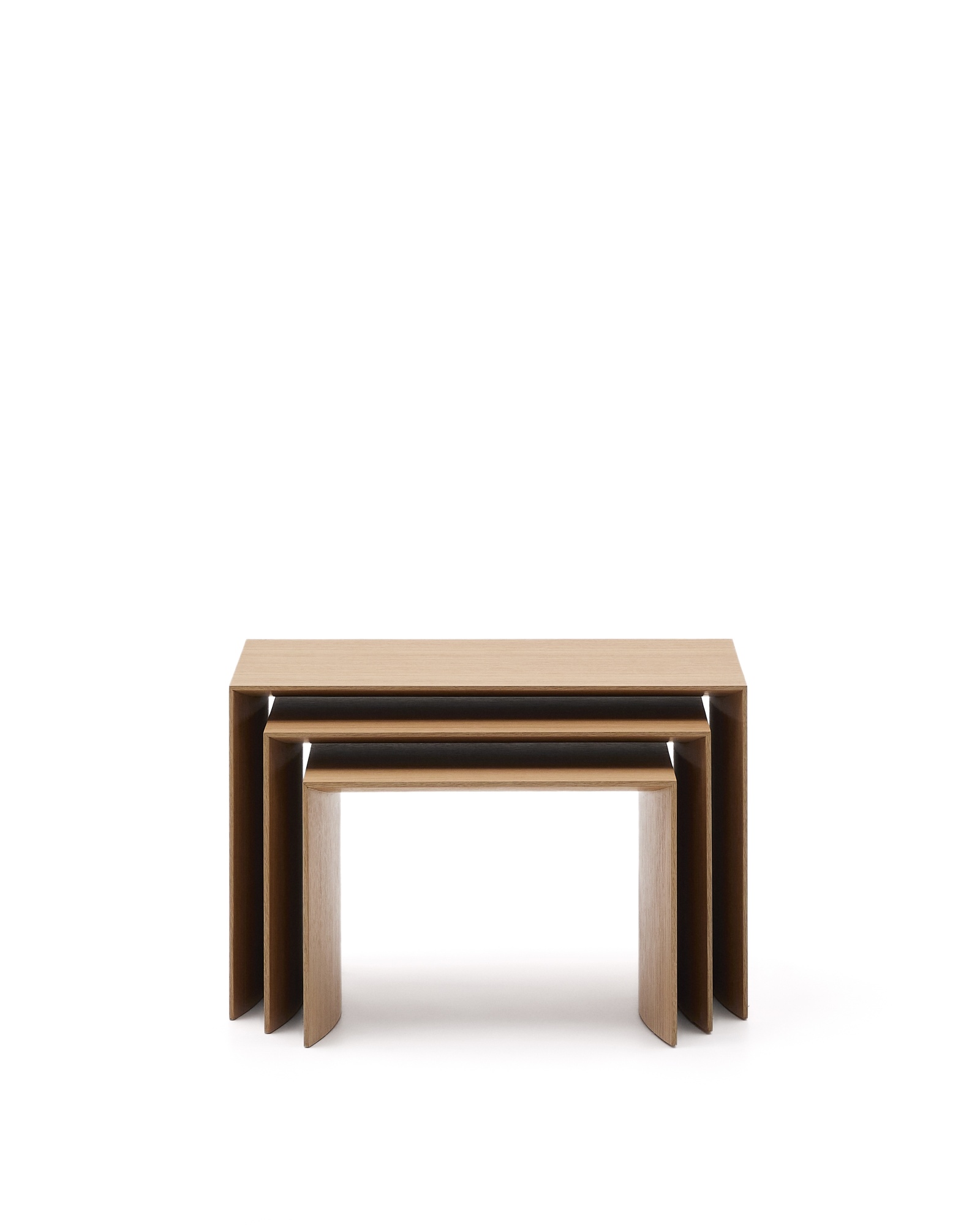 Litto Комплект из 3-х столиков из дубового шпона с отделкой натурального цвета La Forma (ex Julia Grup)