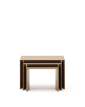 Litto Комплект из 3-х столиков из дубового шпона с отделкой натурального цвета La Forma (ex Julia Grup)