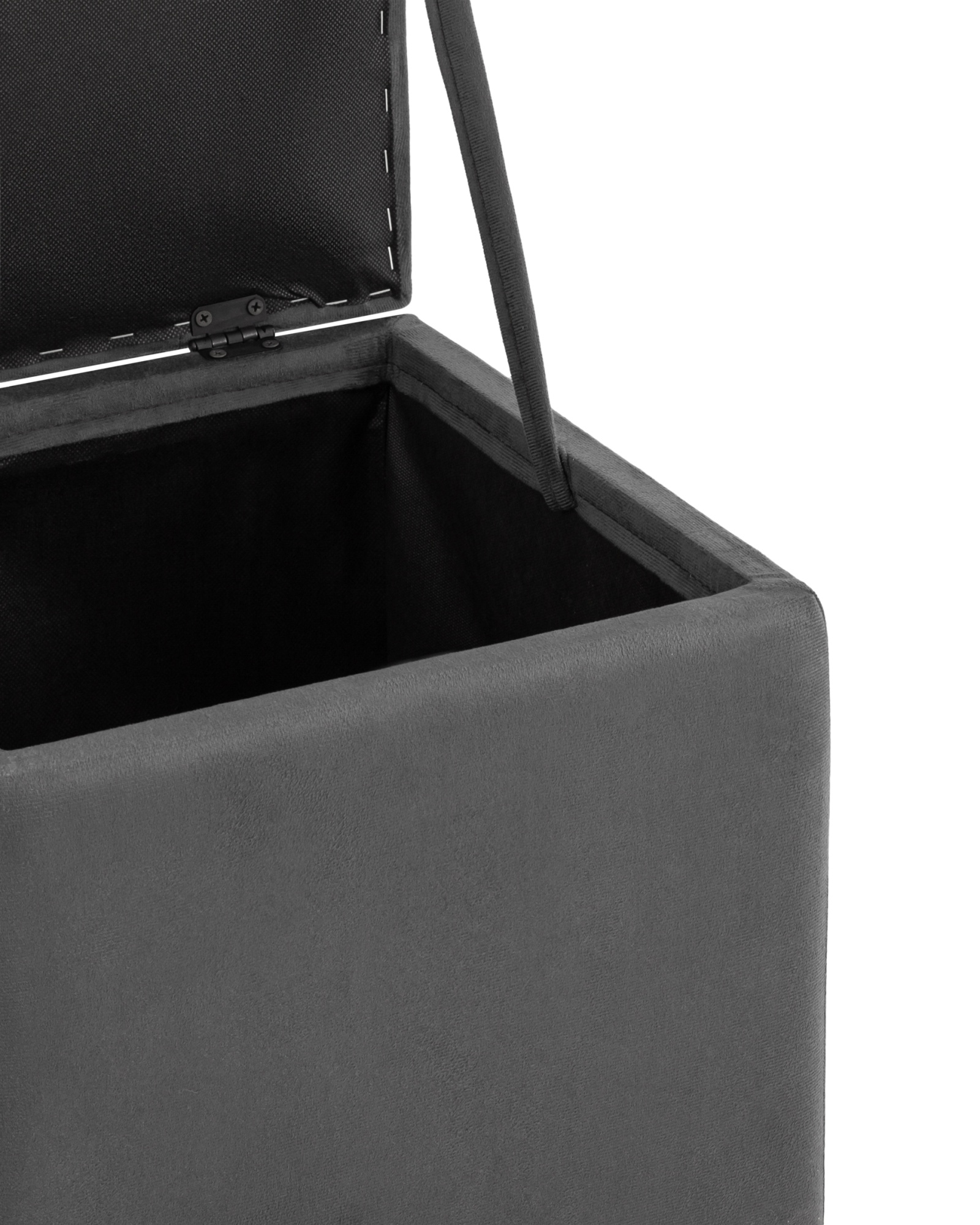 Пуф с крышкой Нильсон велюр тёмно-серый Stool Group